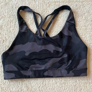 Old Navy Active Black Camouflage Bra